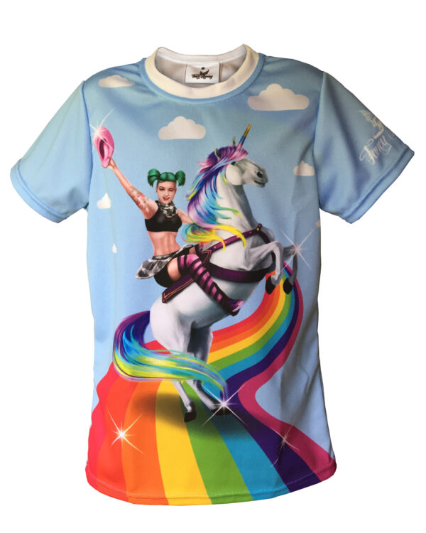 Fancy Running - Unicorn Rider Running Shirt - Kids - Front