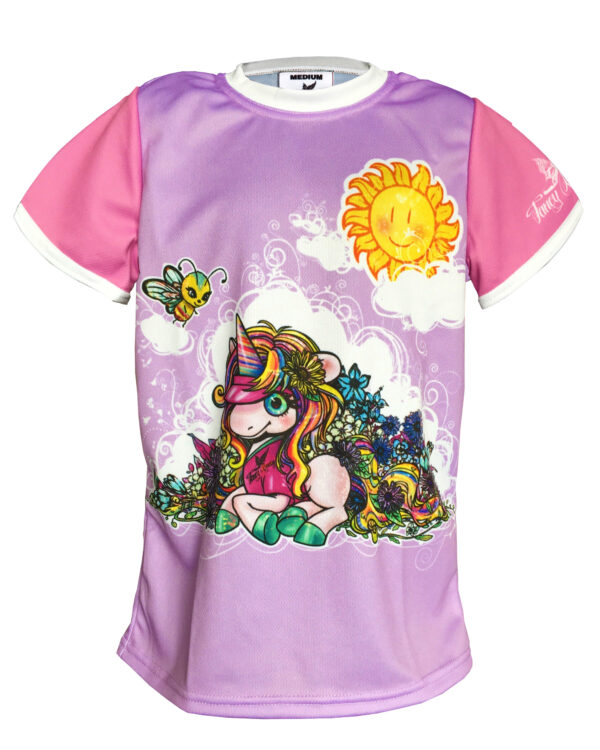 Fancy Running - Kids Shine Bright Unicorn Running Shirt