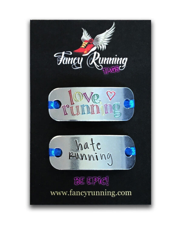 Fancy Running Trainer Tags - Love Running / Hate Running